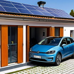 Second Life Battery in a Home**

"A fully clothed technician installs a repurposed electric vehicle battery (ESS) in a modern Spanish home as a home energy storage system. Solar panels are visible on the roof. The scene emphasizes sustainability and energy independence. Safe for work, appropriate content, family-friendly, perfect anatomy, correct proportions, natural lighting, professional photography, high quality."

**