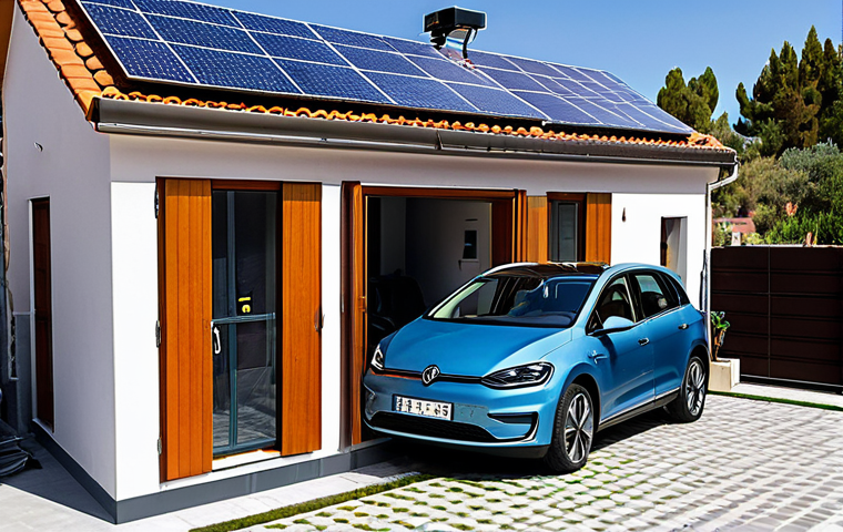 Second Life Battery in a Home**
"A fully clothed technician installs a repurposed electric vehicle battery (ESS) in a modern Spanish home as a home energy storage system. Solar panels are visible on the roof. The scene emphasizes sustainability and energy independence. Safe for work, appropriate content, family-friendly, perfect anatomy, correct proportions, natural lighting, professional photography, high quality."
**