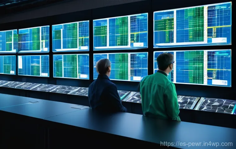 ESS의 기술적 도전과제 - **Prompt:** "A futuristic, large-scale energy storage system (ESS) facility at dusk, featuring rows ...